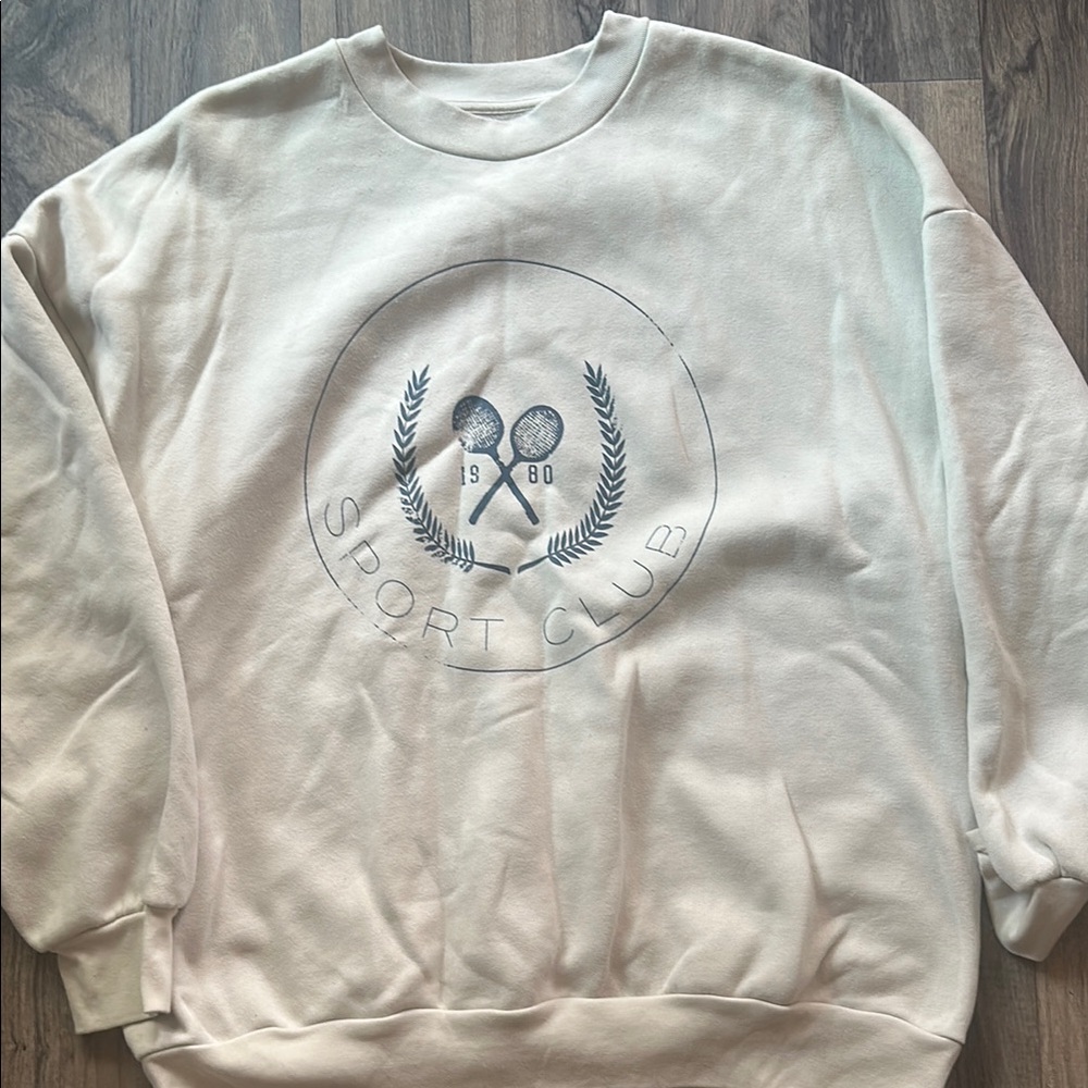 White Sport Club Men's Sweater